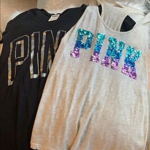 PINK Tanktop and T-shirt